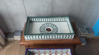 Rectangular Alhambra - Green