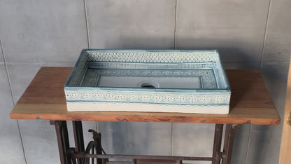 Rectangular Heritage - Azure