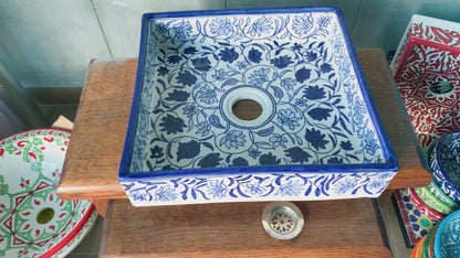 Square Yasmine - Blue