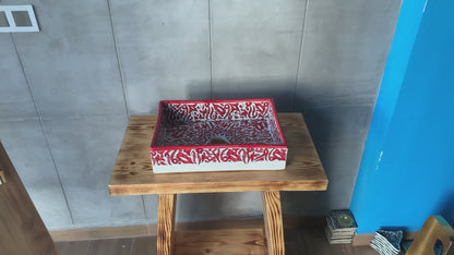 Mini Rectangular Arabeska - Crimson