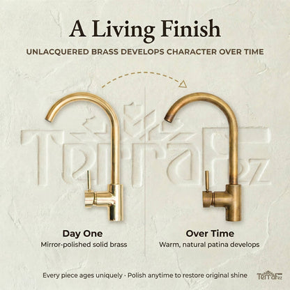 Unlacquered Brass Mixer Faucet
