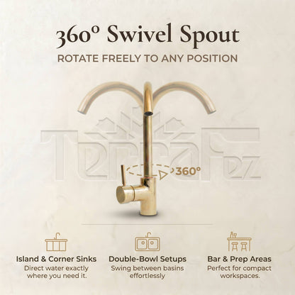 Unlacquered Brass Mixer Faucet