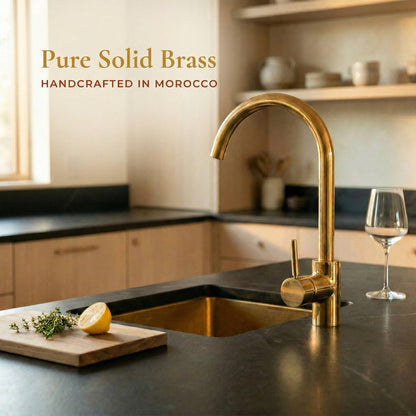 Unlacquered Brass Mixer Faucet