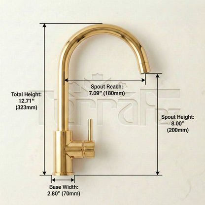 Unlacquered Brass Mixer Faucet