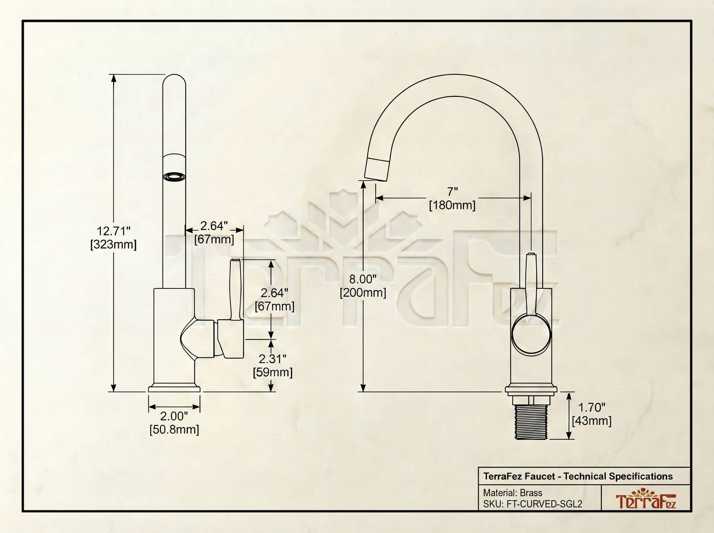 Unlacquered Brass Mixer Faucet