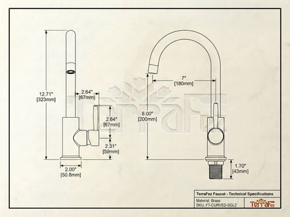Unlacquered Brass Mixer Faucet